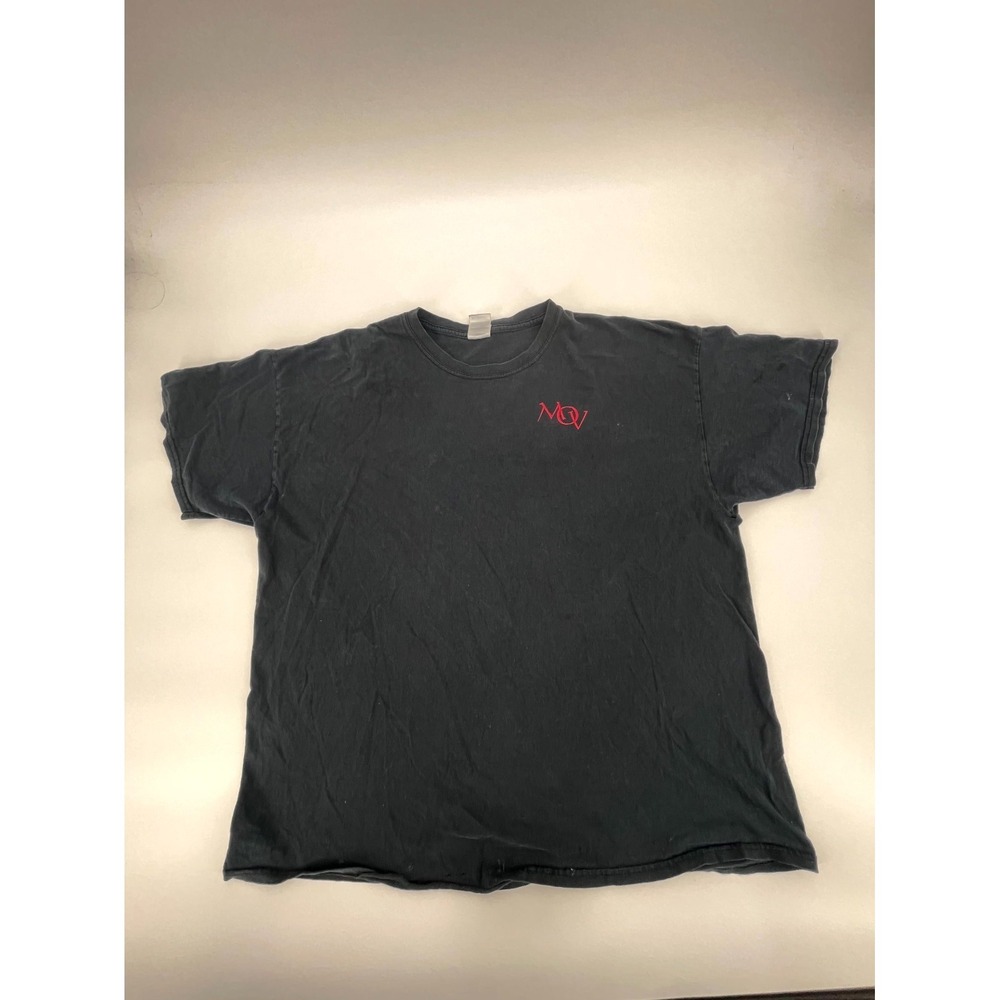 Vintage Gildan T-Shirt Men 2XL Black Gladiator Graphic Print Heavy Cotton Casual